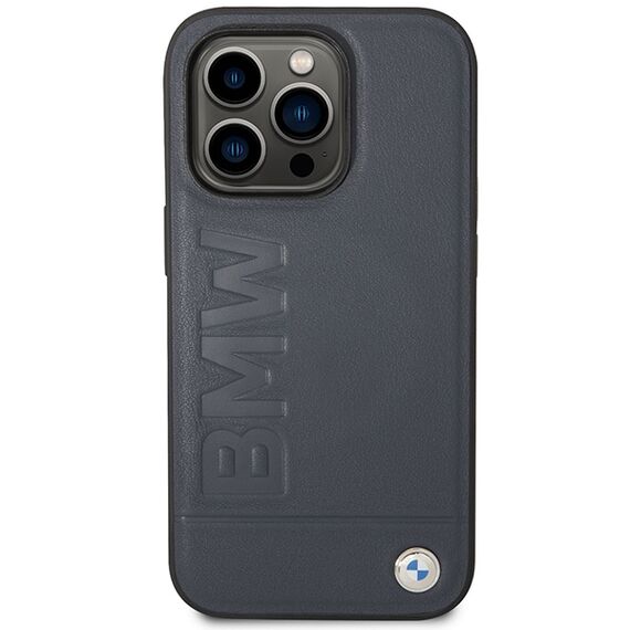 Case BMW BMHMP14XSLLNA iPhone 14 Pro Max 6.7" navy/navy hardcase Leather Hot Stamp MagSafe | Techbox