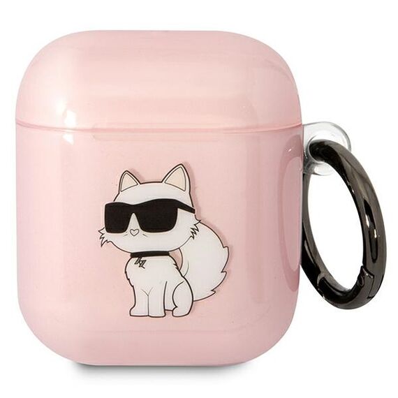 Karl Lagerfeld KLA2HNCHTCP Airpods 1/2 cover pink/pink Ikonik Choupette - Smartphone Accessories - Cables & Accessories - Techbox