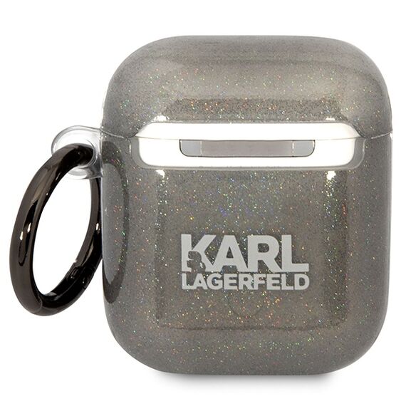 Karl Lagerfeld KLA2HNKCTGK Airpods 1/2 cover black/black Gliter Karl&amp;Choupette | Techbox