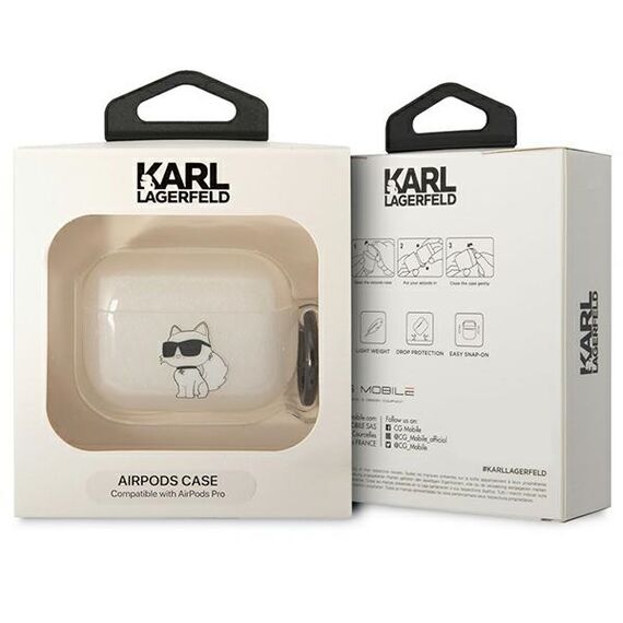 Karl Lagerfeld KLAPHNCHTCT Airpods Pro cover transparent Ikonik Choupette - Smartphone Accessories - Cables & Accessories - Techbox