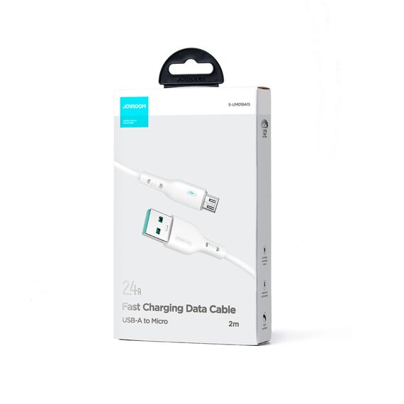 Joyroom Premium Series A13 USB-A / micro USB 2.4A 2m Cable - White | Techbox