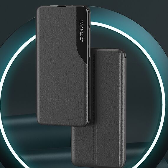 Eco Leather View Case cover for Samsung Galaxy A24 4G with a flip stand black | Techbox