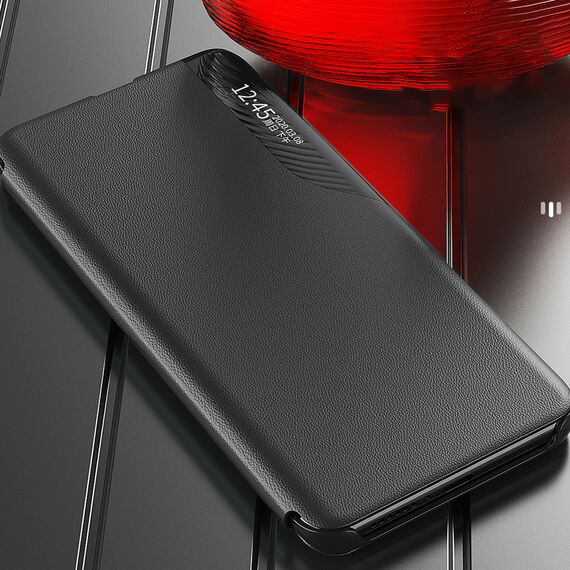 Eco Leather View Case cover for Samsung Galaxy A24 4G with a flip stand black | Techbox