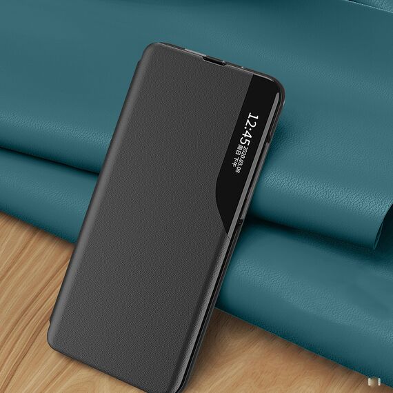 Eco Leather View Case cover for Samsung Galaxy A24 4G with a flip stand black | Techbox