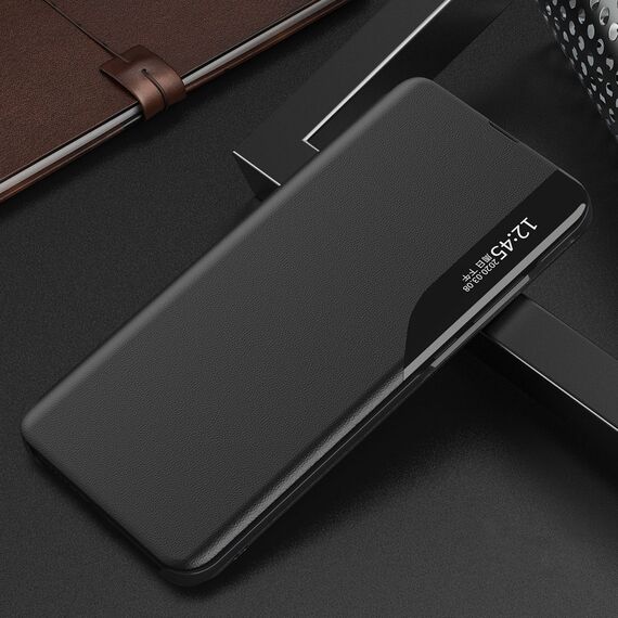 Eco Leather View Case cover for Samsung Galaxy A24 4G with a flip stand black | Techbox