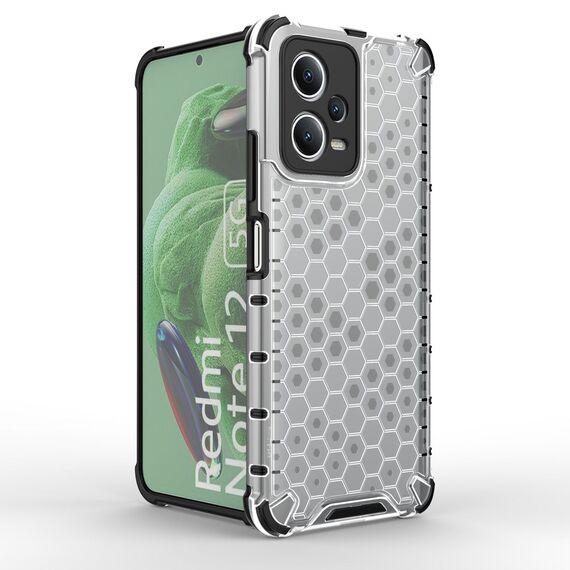 Honeycomb case for Xiaomi Redmi Note 12 5G / Poco X5 5G armored hybrid cover black | Techbox