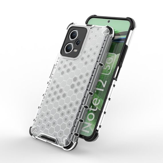 Honeycomb case for Xiaomi Redmi Note 12 5G / Poco X5 5G armored hybrid cover black | Techbox