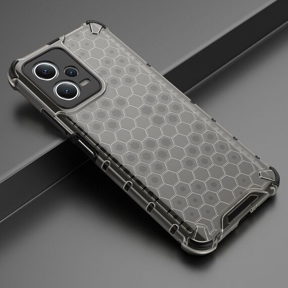 Honeycomb case for Xiaomi Redmi Note 12 5G / Poco X5 5G armored hybrid cover black | Techbox