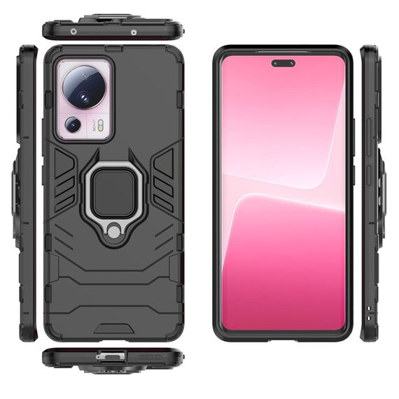 Ring Armor case for Xiaomi 13 Lite armored cover magnetic holder ring black | Techbox
