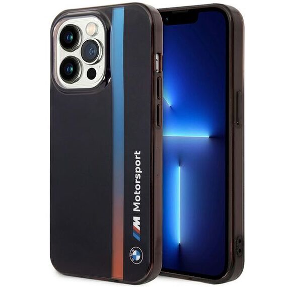 Case BMW BMHCP14L22HVGV iPhone 14 Pro 6.1" black/black IML Tricolor Stripe - Apple Cases - Cases - Techbox