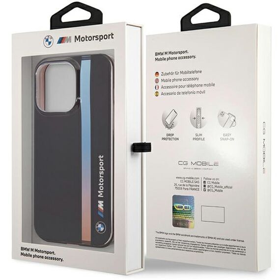 Case BMW BMHCP14L22HVGV iPhone 14 Pro 6.1" black/black IML Tricolor Stripe - Apple Cases - Cases - Techbox