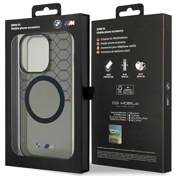 Case BMW BMHMP14XHGPK iPhone 14 Pro Max 6.7" grey/grey hardcase Pattern MagSafe | Techbox