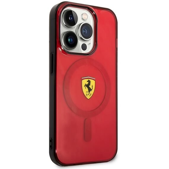 Ferrari FEHMP14LUKR iPhone 14 Pro 6.1" red/red hardcase Translucent Magsafe | Techbox