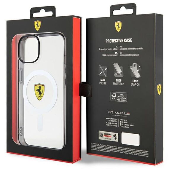Ferrari FEHMP14MURKT iPhone 14 Plus 6.7" clear/transparent hardcase Outline Magsafe | Techbox