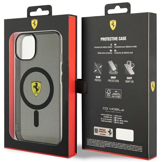 Ferrari FEHMP14SURKK iPhone 14 6.1" black/black hardcase Translucent Magsafe | Techbox