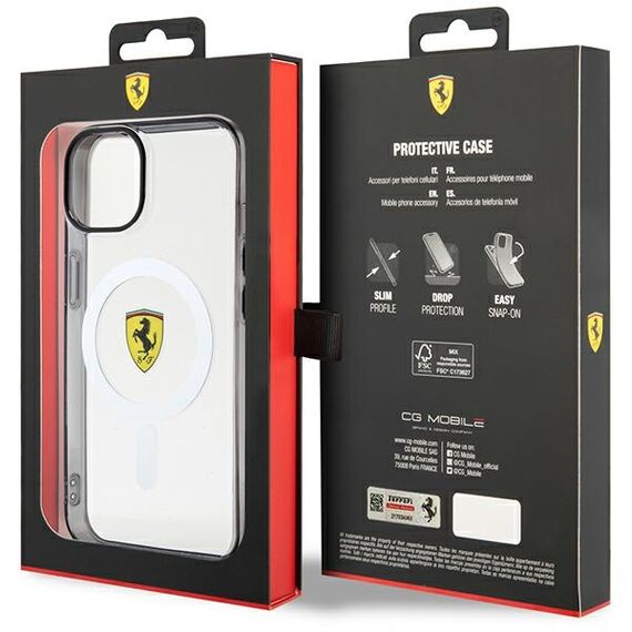 Ferrari FEHMP14SURKT iPhone 14 6.1" clear/transparent hardcase Outline Magsafe | Techbox