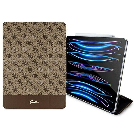 Guess 4G Stripe Allover case for iPad Pro 12.9" - brown | Techbox