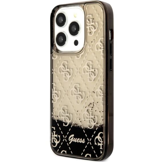 Guess GUHCP14LLC4PSGK iPhone 14 Pro 6.1" black/black hardcase Liquid Glitter 4G Transculent - Apple Cases - Cases - Techbox