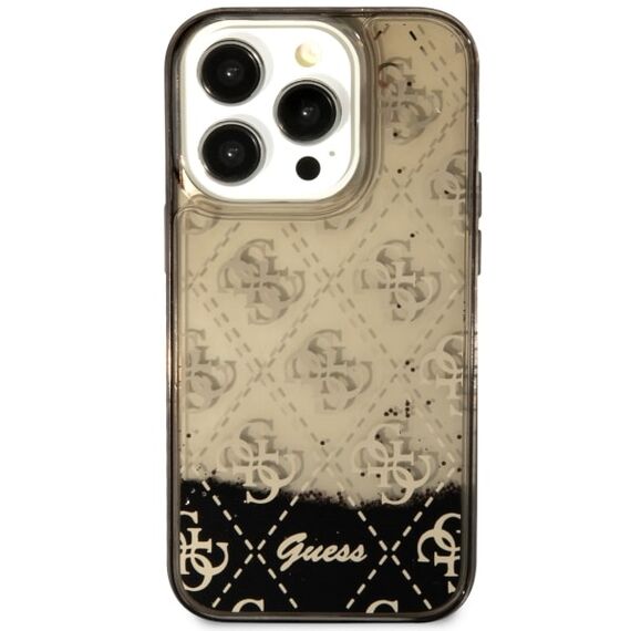 Guess GUHCP14LLC4PSGK iPhone 14 Pro 6.1" black/black hardcase Liquid Glitter 4G Transculent - Apple Cases - Cases - Techbox