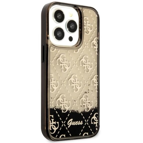 Guess GUHCP14LLC4PSGK iPhone 14 Pro 6.1" black/black hardcase Liquid Glitter 4G Transculent - Apple Cases - Cases - Techbox