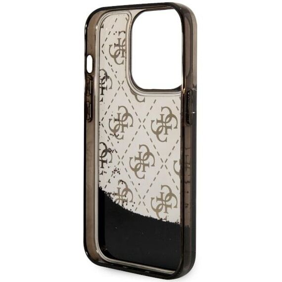 Guess GUHCP14LLC4PSGK iPhone 14 Pro 6.1" black/black hardcase Liquid Glitter 4G Transculent - Apple Cases - Cases - Techbox