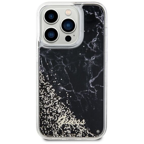 Guess GUHCP14LLCSGSGK iPhone 14 Pro 6.1" black/black hardcase Liquid Glitter Marble | Techbox