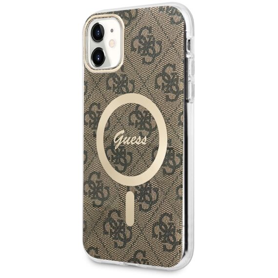 Guess GUHMN61H4STW iPhone 11 6.1" brown/brown hardcase 4G MagSafe | Techbox
