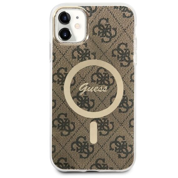 Guess GUHMN61H4STW iPhone 11 6.1" brown/brown hardcase 4G MagSafe | Techbox