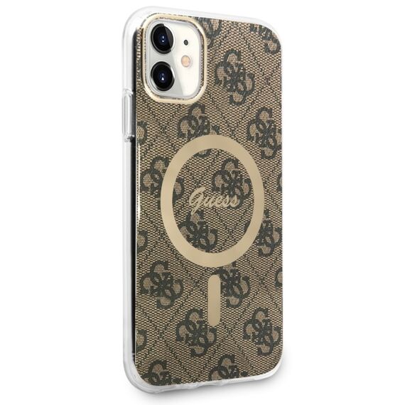 Guess GUHMN61H4STW iPhone 11 6.1" brown/brown hardcase 4G MagSafe | Techbox