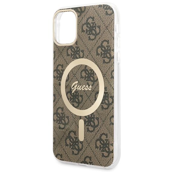 Guess GUHMN61H4STW iPhone 11 6.1" brown/brown hardcase 4G MagSafe | Techbox