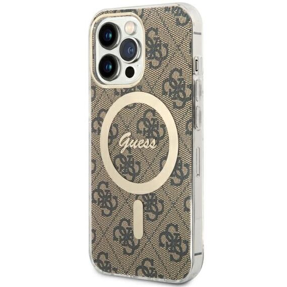 Guess GUHMP13LH4STW iPhone 13 Pro / 13 6.1" brown/brown hardcase 4G MagSafe | Techbox