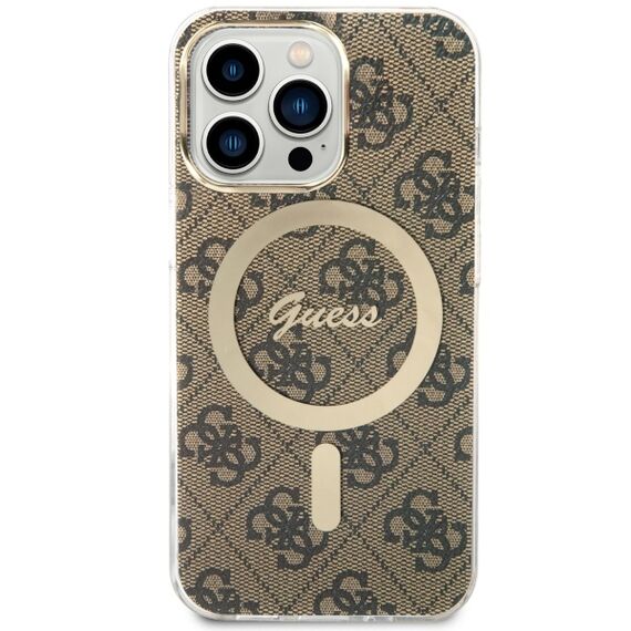 Guess GUHMP13LH4STW iPhone 13 Pro / 13 6.1" brown/brown hardcase 4G MagSafe | Techbox