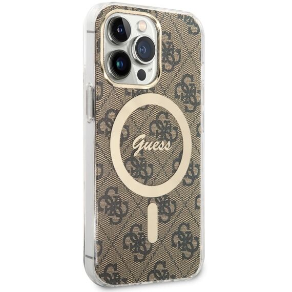 Guess GUHMP13LH4STW iPhone 13 Pro / 13 6.1" brown/brown hardcase 4G MagSafe | Techbox