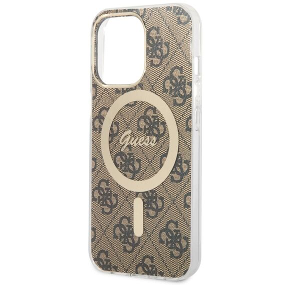 Guess GUHMP13LH4STW iPhone 13 Pro / 13 6.1" brown/brown hardcase 4G MagSafe | Techbox