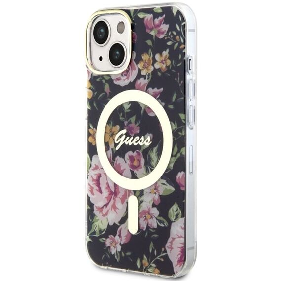 Guess Flower MagSafe case for iPhone 14 - black - Uncategorized Cases (2) - Cases - Techbox