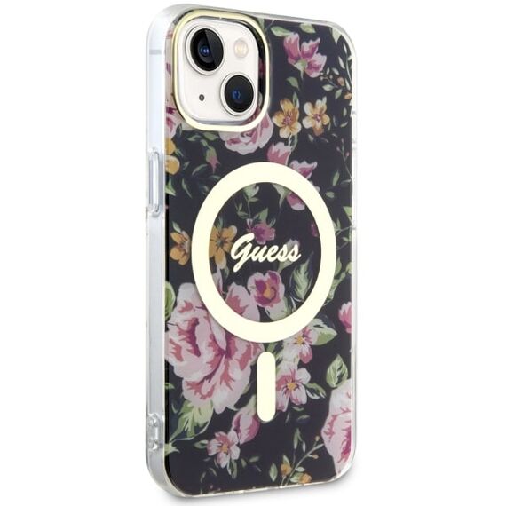 Guess Flower MagSafe case for iPhone 14 - black - Uncategorized Cases (2) - Cases - Techbox