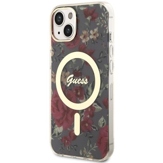 Guess Flower MagSafe case for iPhone 14 - green | Techbox