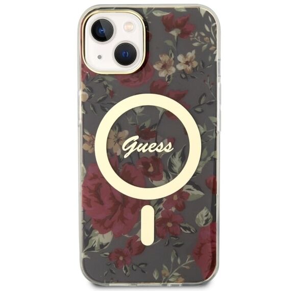 Guess Flower MagSafe case for iPhone 14 - green | Techbox