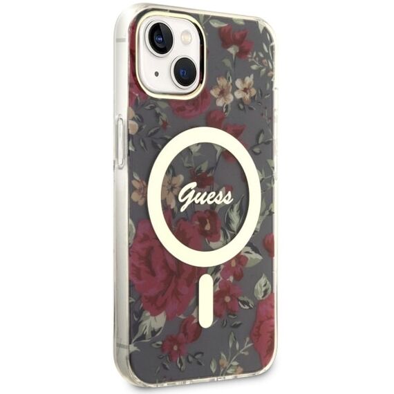 Guess Flower MagSafe case for iPhone 14 - green | Techbox
