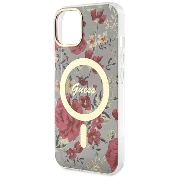 Guess Flower MagSafe case for iPhone 14 - green | Techbox