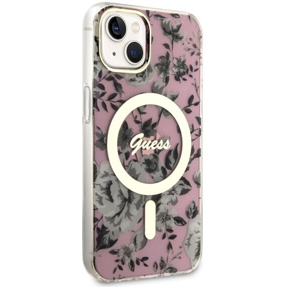 Guess Flower MagSafe case for iPhone 14 - pink - Uncategorized Cases (2) - Cases - Techbox