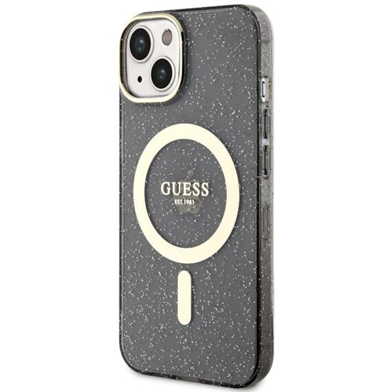 Guess Glitter Gold MagSafe case for iPhone 14 - black - Uncategorized Cases (2) - Cases - Techbox