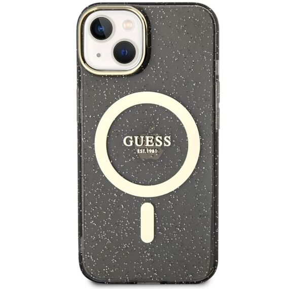 Guess Glitter Gold MagSafe case for iPhone 14 - black - Uncategorized Cases (2) - Cases - Techbox