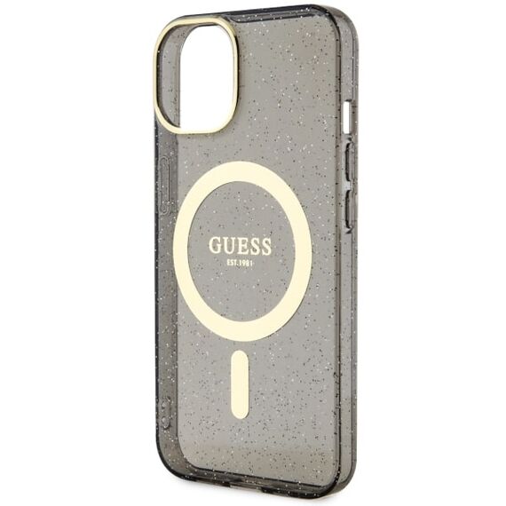 Guess Glitter Gold MagSafe case for iPhone 14 - black - Uncategorized Cases (2) - Cases - Techbox