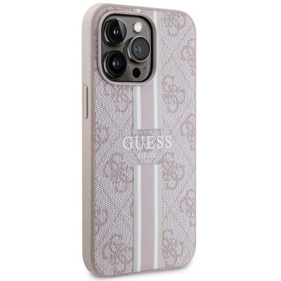 Guess GUHMP13LP4RPSP iPhone 13 Pro / 13 6.1" pink/pink hardcase 4G Printed Stripes MagSafe | Techbox