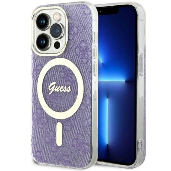 Guess GUHMP14LH4STU iPhone 14 Pro 6.1" purple/purple hardcase 4G MagSafe | Techbox