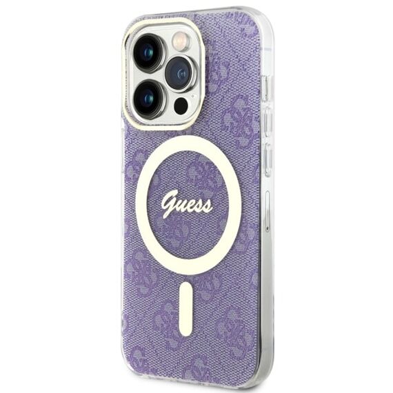 Guess GUHMP14LH4STU iPhone 14 Pro 6.1" purple/purple hardcase 4G MagSafe | Techbox