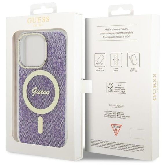 Guess GUHMP14LH4STU iPhone 14 Pro 6.1" purple/purple hardcase 4G MagSafe | Techbox