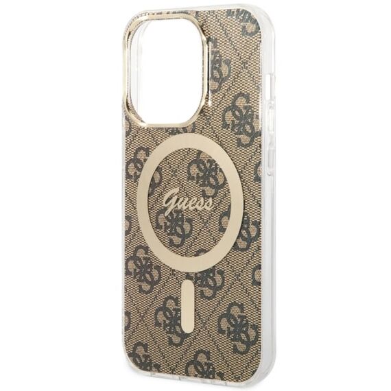Guess GUHMP14LH4STW iPhone 14 Pro 6.1" brown/brown hardcase 4G MagSafe - Apple Cases - Cases - Techbox