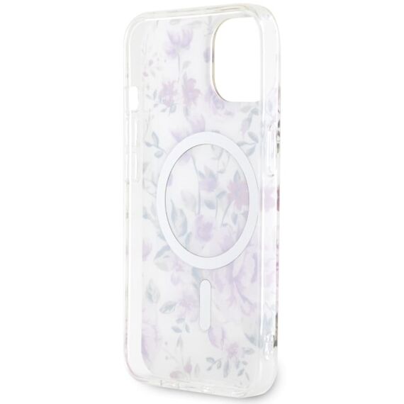 Guess GUHMP14MHCFWST iPhone 14 Plus 6.7" transparent hardcase Flower MagSafe - Apple Cases - Cases - Techbox